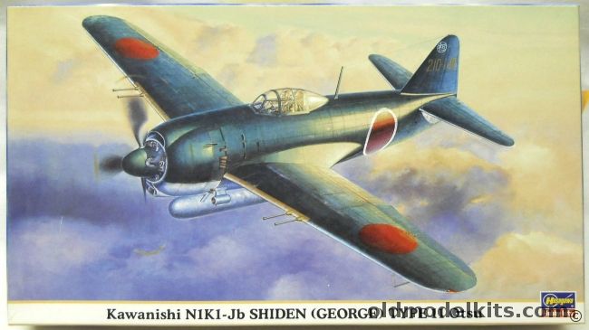 Hasegawa 1/48 Kawanishi N1K1-Jb Shiden George Type 11 Otsu - With True Details Resin Wheel Set - (N1K1), 09647 plastic model kit