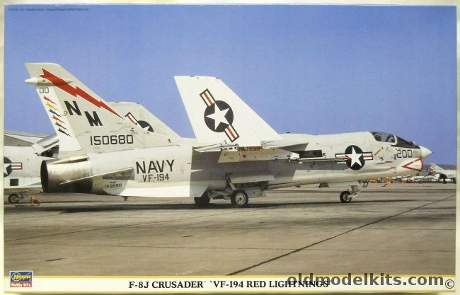 Hasegawa 1/48 F-8J Crusader - VF-194 Red Lightnings - CAG NM200 USS Oriskany Or NM204 Oriskany, 09868 plastic model kit