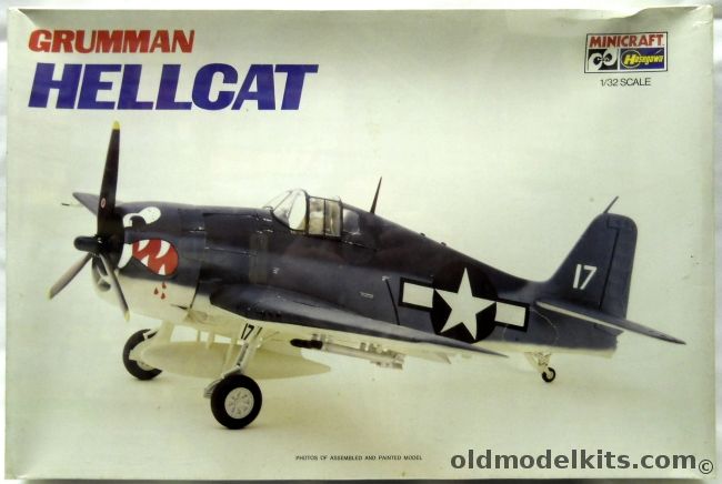 Hasegawa 1/32 Grumman Hellcat F6F-3/5 - F6F-3 or F6F-5 - (F6F), 1081 plastic model kit