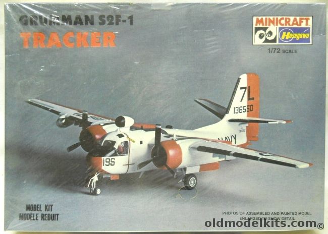 Hasegawa 1/72 Grumman S2F-1 Tracker - Hi-Vis Paint Scheme (S-2A), 1102 plastic model kit