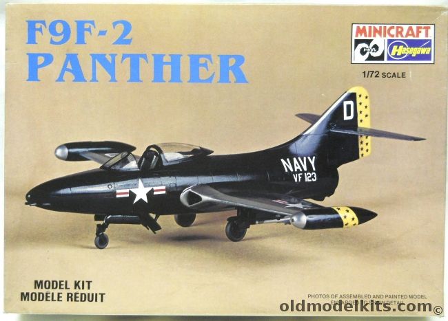 Hasegawa 1/72 F9F-2 Panther - VF-123 Navy / VMF-115 Marines / Blue Angels - (F9F2), 1138 plastic model kit