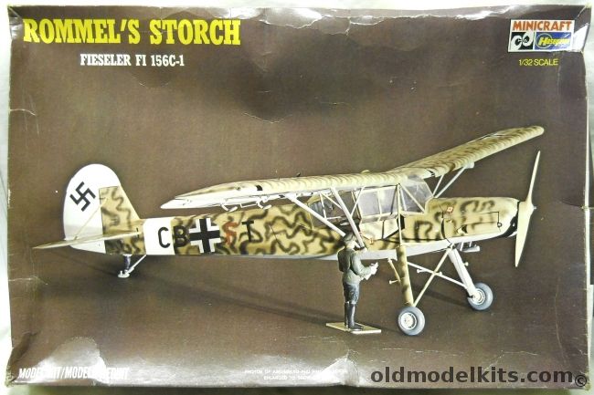 Hasegawa 1/32 Fieseler FI 156C-1 Storch - Rommel or Mussolini Rescue Plane, 1141 plastic model kit