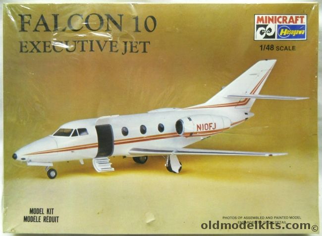 Hasegawa 1/48 Falcon 10 Executive Jet, 1159 plastic model kit