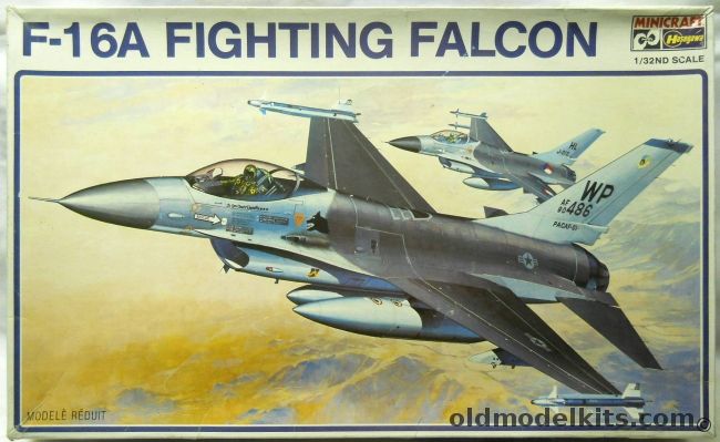 Hasegawa 1/32 F-16A Fighting Falcon - Plus Thunderbirds Decals Plus Model Technologies 1/32 F-16 Instrument Bezels and 1/32 F-16 Canopy Detail Set, 1202 plastic model kit
