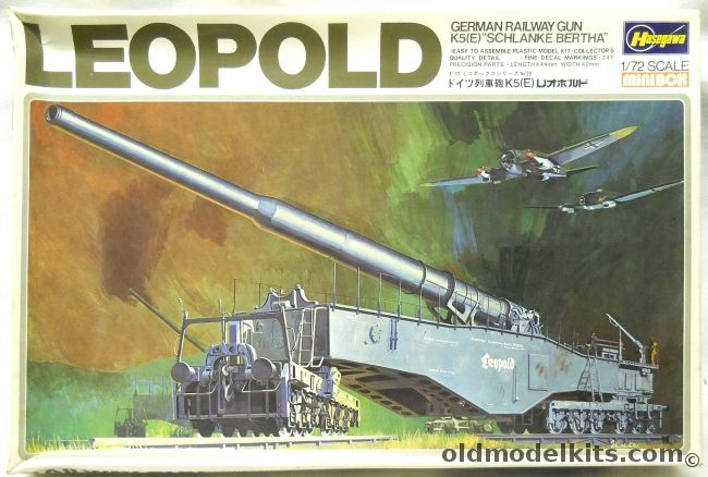 Hasegawa 1/72 Leopold Railway Gun - German K5(E), 28 plastic model kit