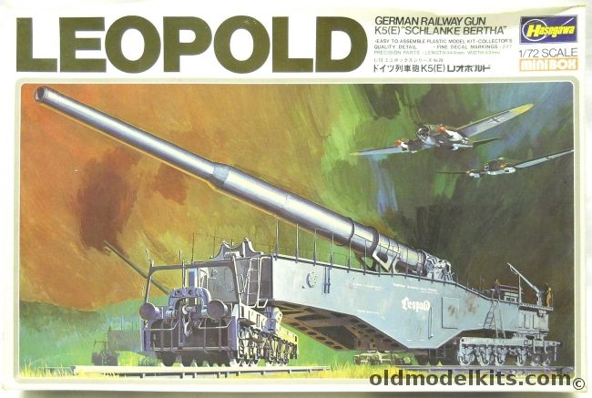 Hasegawa 1/72 Leopold Railway Gun - German K5(E), 28 plastic model kit