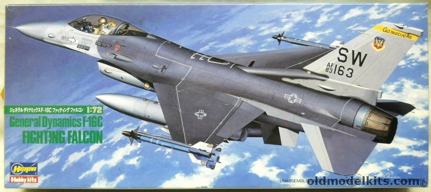 Hasegawa 1/72 General Dynamics F-16A Fighting Falcon - 363 TFW 19 TFS 'Gamecocks' / 86 TFW 512 TFS / 58 TFW 312 TFS, 603 plastic model kit