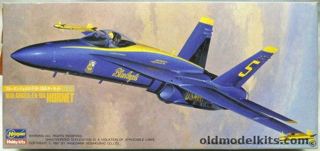 Hasegawa 1/72 TWO Blue Angels F/A-18A Hornet - US Navy Blue Angels Aircraft 1 Through 6, 812 plastic model kit