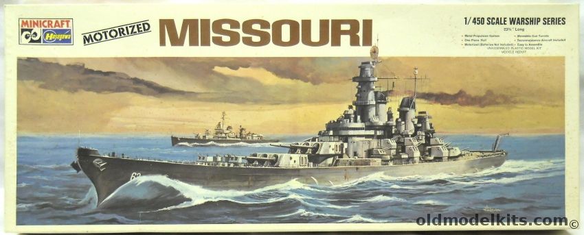 Hasegawa 1/450 USS Missouri BB63 Battleship Motorized, A-9 plastic model kit