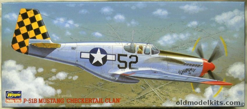 Hasegawa 1/72 P-51B Mustang Checkertail Clan, AP154 plastic model kit