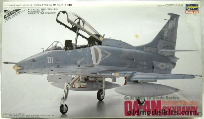 Hasegawa 1/32 McDonnell Douglas OA-4M Skyhawk - US Marines H & MS-12 Outlaws (markings for two different aircraft), CH6 plastic model kit