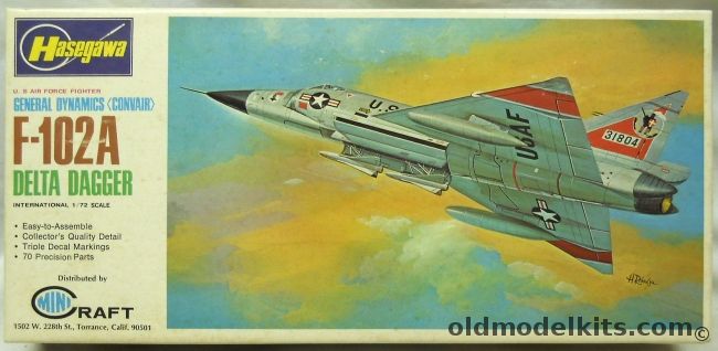 Hasegawa 1/72 Convair F-102A Delta Dagger, JS-047 plastic model kit