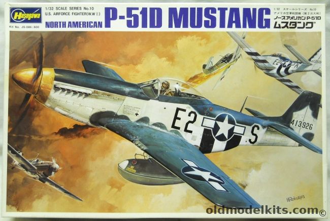 Hasegawa 1/32 North American P-51D Mustang - 343rd FS 55th FG 'The Millie G' / 375th FS 361st FG 8th AF Cambridgeshire August 1944 / RAF Mark IV 1945, JS-086 plastic model kit