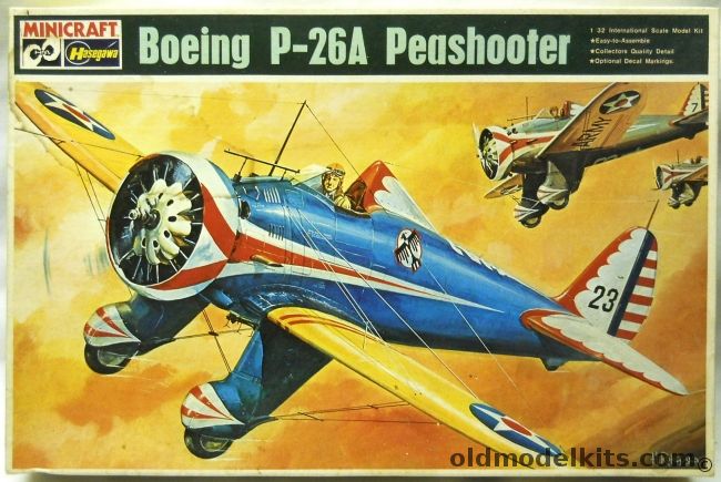 Hasegawa 1/32 P-26A Peashooter - US Army or Philippine Air Force, JS-092 plastic model kit