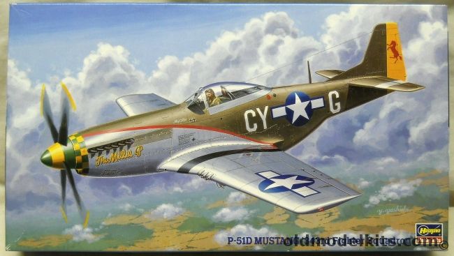 Hasegawa 1/48 P-51D Mustang 343rd Fighter Squadron - Maj E. Giller 'The Millie P' 343rd Squadron 55th Fighter Group 8th Air Force, JT167 plastic model kit