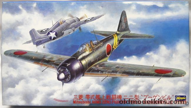 Hasegawa 1/48 Mitsubishi A6M3 Zero Fighter Type 22 Bougainville, JT180 plastic model kit