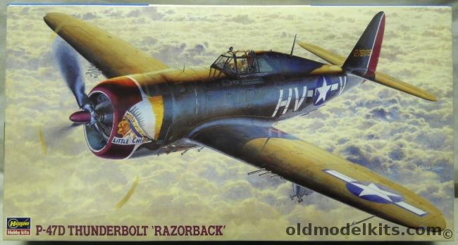 Hasegawa 1/48 Republic P-47D Thunderbolt Razorback  - US Army AF 61FS 56 FG 'Little Chief' / 19FS 381 FG 'Miss Mary Lou', JT57 plastic model kit