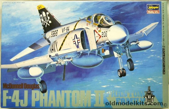 Hasegawa 1/48 McDonnell Douglas F-4J Phantom II - VF-84 'Jolly Rogers' USS Roosevelt / US Marines VMFA-451 'Warlords' USS Forrestal, P1 plastic model kit