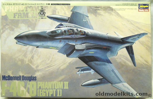 Hasegawa 1/48 McDonnell Douglas F-4 C/D Phantom II Egypt I, P6 plastic model kit