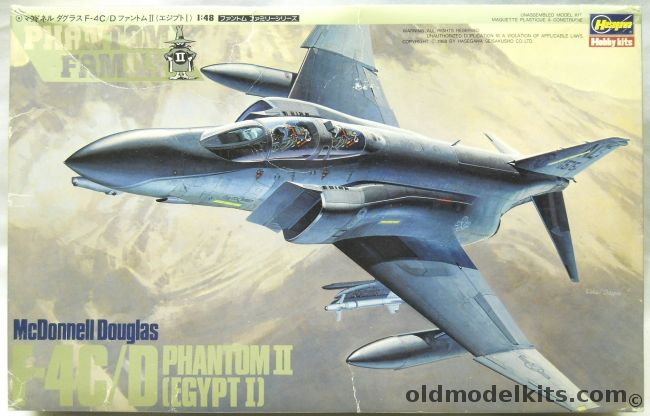 Hasegawa 1/48 McDonnell Douglas F-4 C/D Phantom II Egypt I, P6 plastic model kit