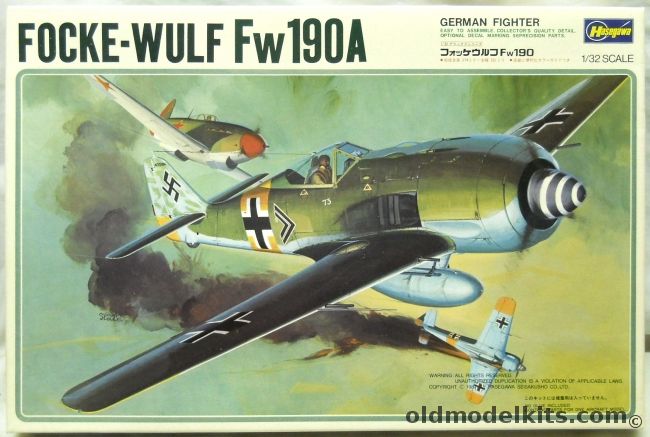 Hasegawa 1/32 Focke-Wulf FW-190 A6 or A8 - III/JG54 Green Hearts or JG54 Major Walter Nowotony, S10 plastic model kit