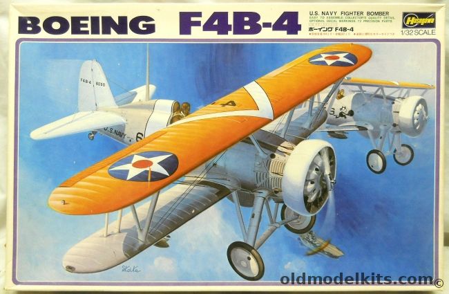 Hasegawa 1/32 Boeing F4B-4 - VF-6 1932-36 USS Saratoga / VF-2 1934-35 USS Lexington / VB-1B 1929 USS Lexington / VF-3B 1935 USS Langley / VF-9M / VF-10M - (F4B4), S7 plastic model kit