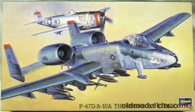 Hasegawa 1/72 P-47D Thunderbolt and A-10A Thunderbolt Combo, SP81 plastic model kit