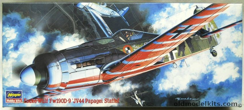 Hasegawa 1/72 Focke-Wulf FW-190 D-9 JV44 Papagei Staffel - (Fw190D-9), AP108 plastic model kit