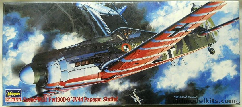 Hasegawa 1/72 Focke-Wulf FW-190 D-9 JV44 Papagei Staffel - (Fw190D-9), AP108 plastic model kit