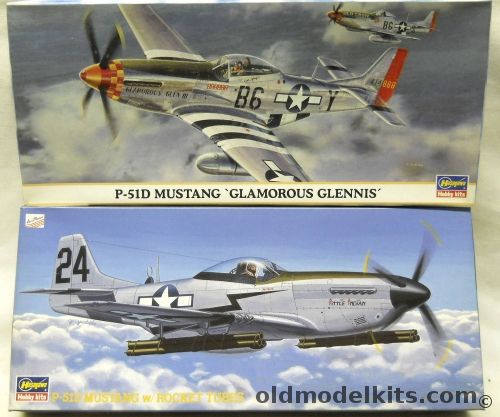 Hasegawa 1/72 P-51D Mustang With Rocket Tubes And P-51D Mustang Glamorous Glennis, AP137 plastic model kit