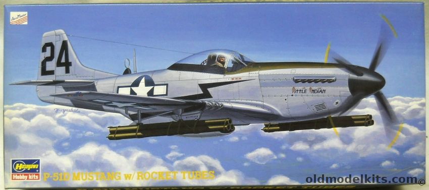 Hasegawa 1/72 P-51D Mustang With Rocket Tubes - Little Indian, AP137 plastic model kit