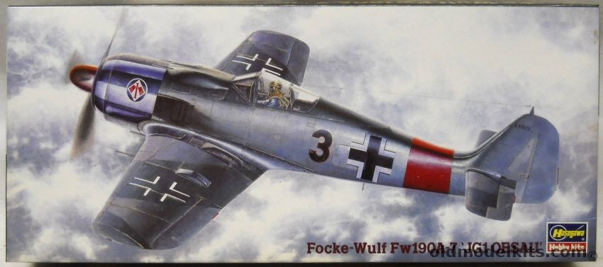Hasegawa 1/72 Focke-Wulf Fw-190 A-7 JG1 Oesau - Luftwaffe II/JG1 - (Fw190A-7), AP160 plastic model kit