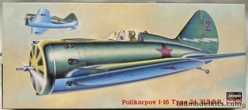 Hasegawa 1/72 TWO Polikarpov I-16 Type 24 USSR, AP28 plastic model kit