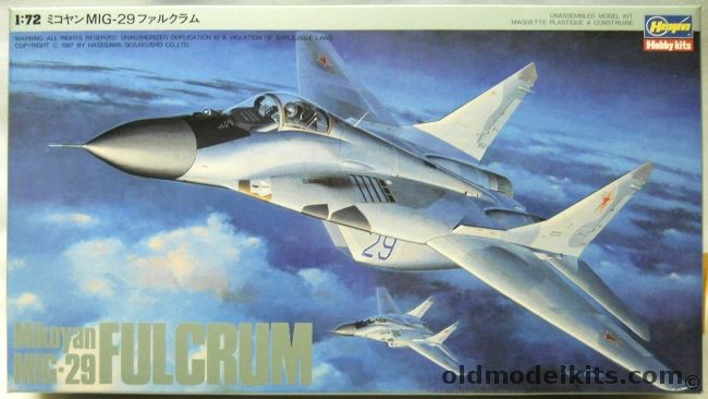 Hasegawa 1/72 Mig-29 Fulcrum, K22 plastic model kit