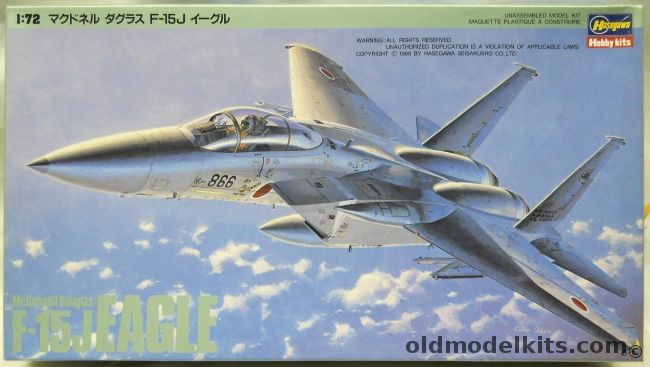 Hasegawa 1/72 McDonnell Douglas F-15J Eagle - With Decals For Six Different Aircraft - (F-15), K24 plastic model kit