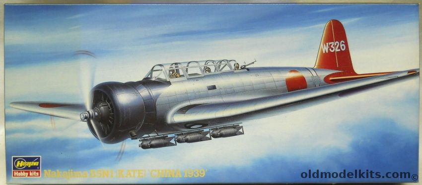Hasegawa 1/72 Nakajima B5N1 Kate China 1939 - Soryu Flying Group / Naval 14th Flying Group China 1939, NP12 plastic model kit