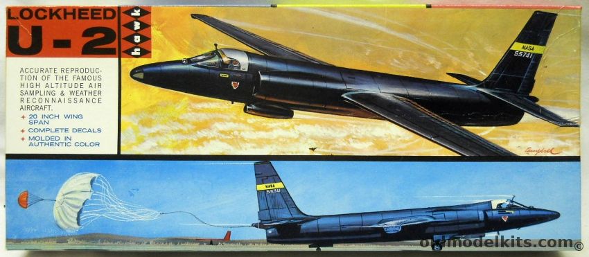 Hawk 1/48 Lockheed U-2 Spyplane, 209-200 plastic model kit