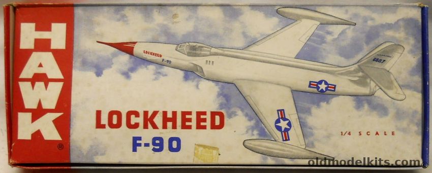 Hawk 1/48 Lockheed F-90 - One Piece Flip Top Box 1st issue, 500 plastic model kit