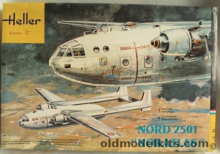 Heller 1/72 Nord 2501 Noratlas - 3 French / Luftwaffe / Portuguese / Greek Air Forces, 803 plastic model kit