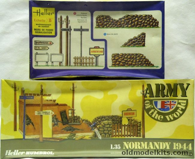 Heller 1/35 Stone Walls Road Signs Telegraph Poles Barrier Sign Boards And Kit 81144 Normandie Diorama, 140 plastic model kit