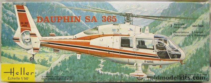 Heller 1/50 SA-360 or SA-365 Dauphin, 483 plastic model kit