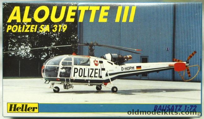 Heller 1/72 Alouette III Police SA-319, 80203 plastic model kit