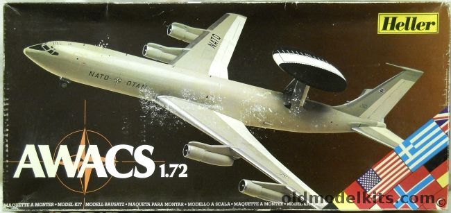 Heller 1/72 AWACS Sentry - Boeing E-3A  (707) - Geilenkirchen R.F.A. 1986, 80306 plastic model kit