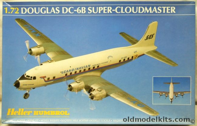 Heller 1/72 Douglas DC-6B Super Cloudmaster - SAS or UTA Markings, 80315 plastic model kit