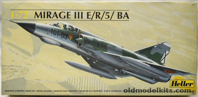 Heller 1/72 Mirage IIIE / Mirage IIIR / Mirage 5BA - France / Belgium / Spain, 80323 plastic model kit