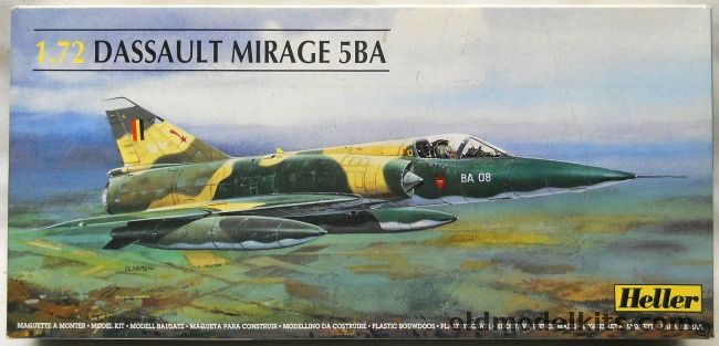 Heller 1/72 Mirage 5BA Or Mirage IIIE Or Mirage IIIR - France / Belgium / Spain, 80324 plastic model kit