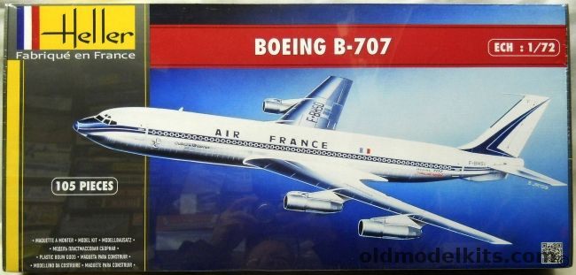 Heller 1/72 Boeing 707 - Air France Or BOAC - (B-707), 80452 plastic model kit