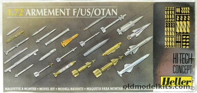 Heller 1/72 Armament For Aircraft France  USA NATO - Hi-Tech With PE Parts, 80510 plastic model kit