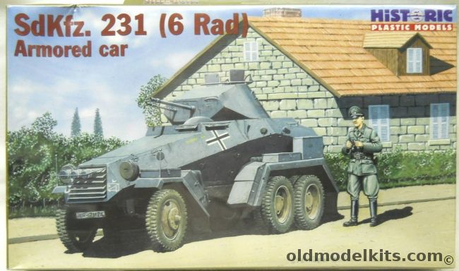 Historic 1/35 SdKfz. 231 (6 Rad) Armored Car, 35-004 plastic model kit