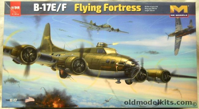 HK Models 1/32 B-17E/F Flying Fortress - (B17), 01E05 plastic model kit